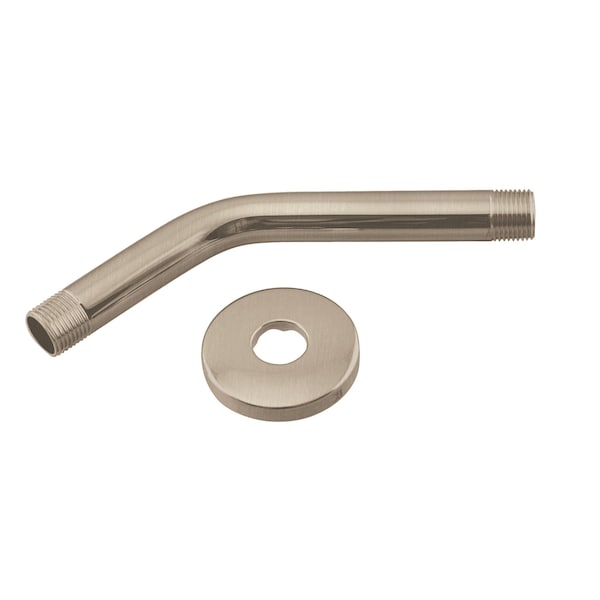 Westbrass 1/2" IPS x 8" Shower Arm in Satin Nickel D301-1-07 - main